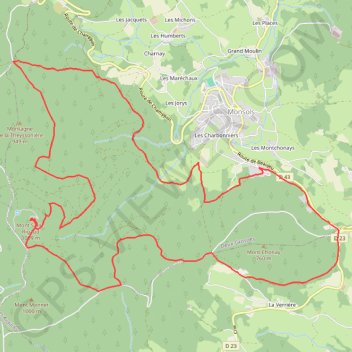 Trace GPS Sur le toit du Rhône : Le Mont Saint-Rigaud, itinéraire, parcours