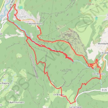 Trace GPS Cascades du Flumen, itinéraire, parcours