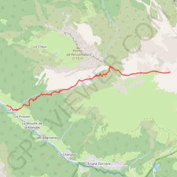 Trace GPS Les Hauts-Forts, Col de l'Encarnette, itinéraire, parcours