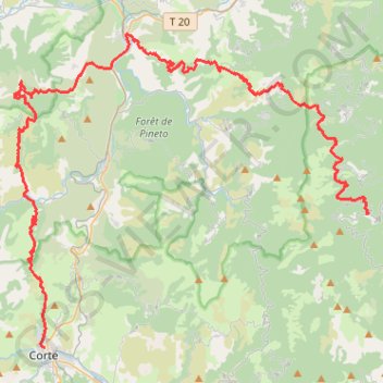 Trace GPS Corse J5 Barbières, itinéraire, parcours
