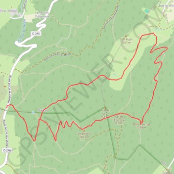 Trace GPS Le Mont Forchat - Habère Lullin, itinéraire, parcours