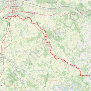 Trace GPS GR46 De Artannes-sur-Indre (Indre et Loire) à Buzançais (Indre), itinéraire, parcours