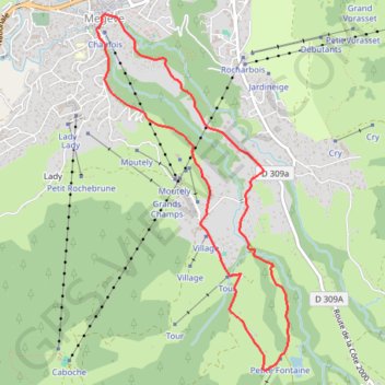 Trace GPS Megève - Lac de Javen, itinéraire, parcours