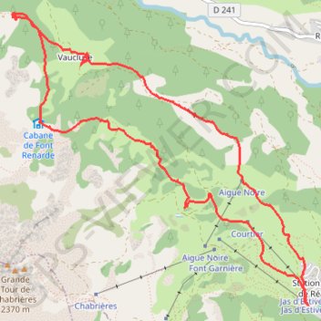Trace GPS Cabane de Fontrenarde, itinéraire, parcours