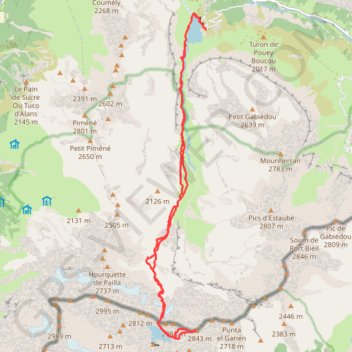 Trace GPS Pic de Pinède, itinéraire, parcours