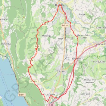 Trace GPS boucle du lycée de l'Albanais-4282825, itinéraire, parcours