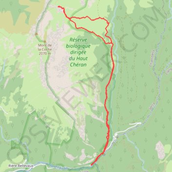 Trace GPS Orgeval - But brouillard sous le Mont de la Coche (Bauges), itinéraire, parcours