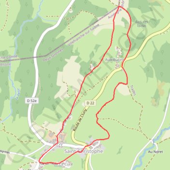 Trace GPS Circuit de Saint-Christophe-la-Montagne, itinéraire, parcours
