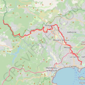 Trace GPS canal de la Siagne, itinéraire, parcours