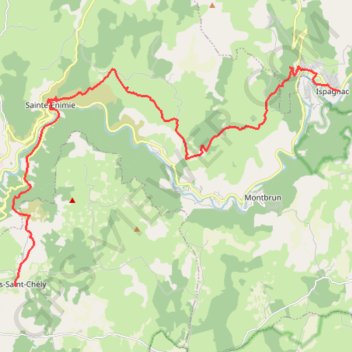 Trace GPS Mas Saint-Chély Ispagnac, itinéraire, parcours