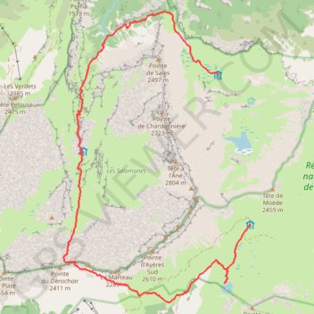 Trace GPS Tour du Buet et des Fiz Jour 4, itinéraire, parcours
