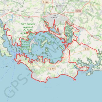 Trace GPS Golfe du Morbihan, itinéraire, parcours