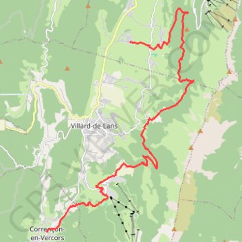 Trace GPS Grande Traversée des PréAlpes : Les Bruyères - Corrençon-en-Vercors, itinéraire, parcours