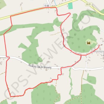 Trace GPS Montespan - cap de Mourenx, itinéraire, parcours