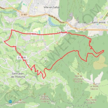 Trace GPS Forêt de Saint-Jeoire, itinéraire, parcours