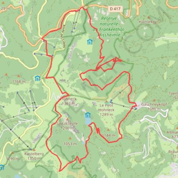 Trace GPS Sentier des Roches, de la Bloye, des Névés, itinéraire, parcours