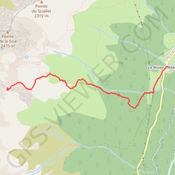 Trace GPS Du rivier d'Allemont aux Delarets, itinéraire, parcours