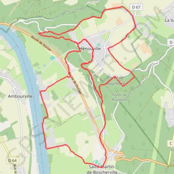Trace GPS Hénouville, itinéraire, parcours