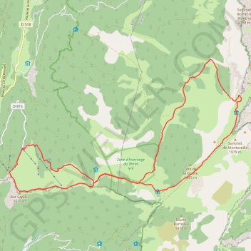 Trace GPS Hauts Plateaux du Vercors par la cabane des Aiguillettes et le Pas des Chattons, itinéraire, parcours