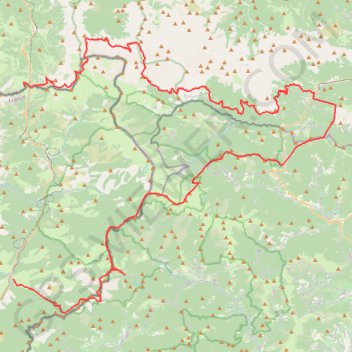 Trace GPS Via Alpina - Col de Tende - Saorge sur 7 jours, itinéraire, parcours