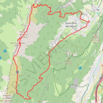 Trace GPS Col de l'Arc, Cornafion, Col Vert en boucle, itinéraire, parcours