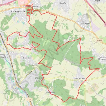 Trace GPS Rando à Flins-sur-Seine, itinéraire, parcours