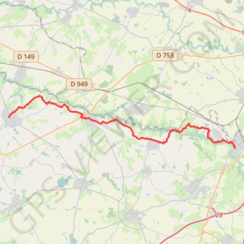 Trace GPS De la Bruffière à Mortagne-sur-Sèvre, itinéraire, parcours