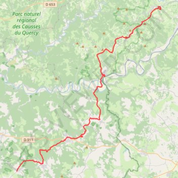 Trace GPS Chemin de Compostelle Beduer - Bach, itinéraire, parcours