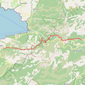 Trace GPS Evisa - Porto Marina, itinéraire, parcours