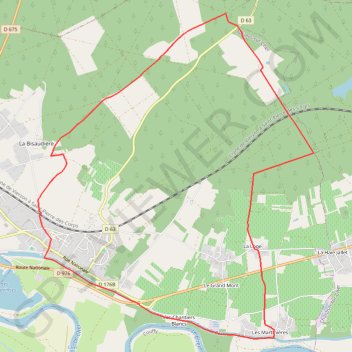 Trace GPS Forêt et vignoble - Noyers-sur-Cher, itinéraire, parcours