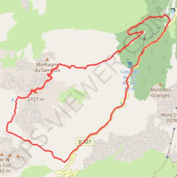 Trace GPS Cime du Sambuis, itinéraire, parcours