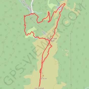 Trace GPS Le grand Rocher (Belledonne), itinéraire, parcours