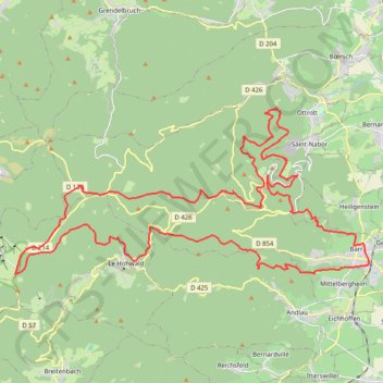 Trace GPS Des châteaux et pleins de cailloux, itinéraire, parcours