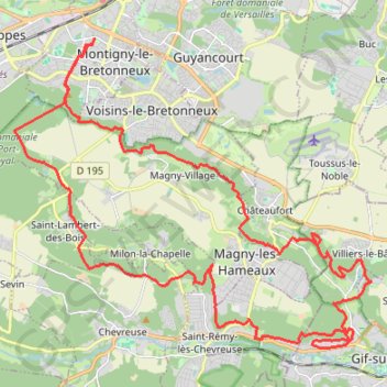 Trace GPS Saint-Quentin-en-Yvelines Cyclisme, itinéraire, parcours