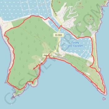 Trace GPS Les salines d'Ibiza, itinéraire, parcours