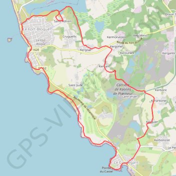 Trace GPS PLOEMEUR (Fort bloqué), itinéraire, parcours