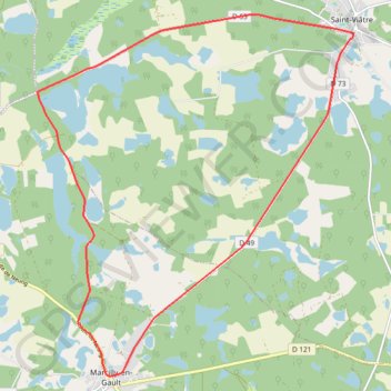 Trace GPS La route touristique des étangs - Saint-Viâtre, itinéraire, parcours