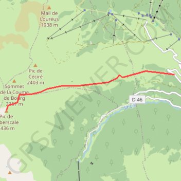 Trace GPS Pic de Subescale depuis les granges de l'Espone, itinéraire, parcours
