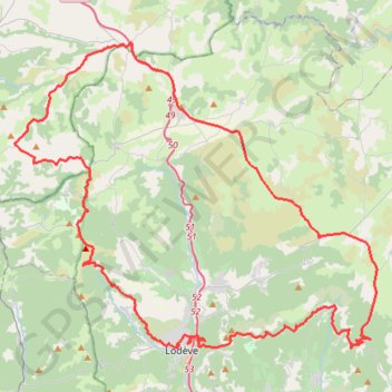 Trace GPS Le Coeur d'Hérault à vélo - Route sacrée par le balcon du Perthus, itinéraire, parcours