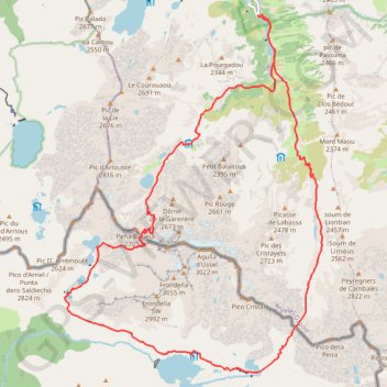 Trace GPS Tour balaitous, itinéraire, parcours