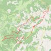 Trace GPS Saint Felicien col de Fontfreyde, itinéraire, parcours