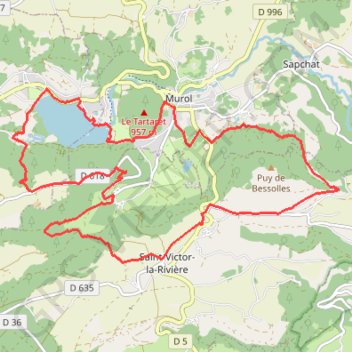 Trace GPS Murol - Aurour des puys, itinéraire, parcours