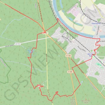 Trace GPS Boucle en forêt de Fontainebleau, itinéraire, parcours