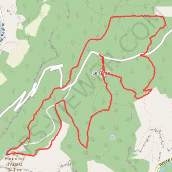 Trace GPS Le causse noir au dessus de Millau, itinéraire, parcours