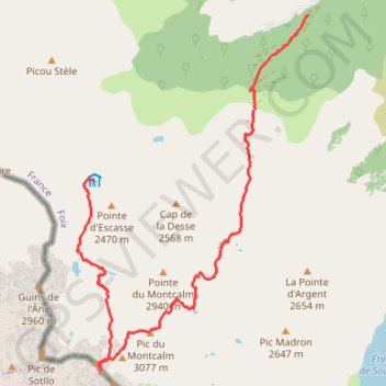 Trace GPS Montcam Estats par Subra, itinéraire, parcours