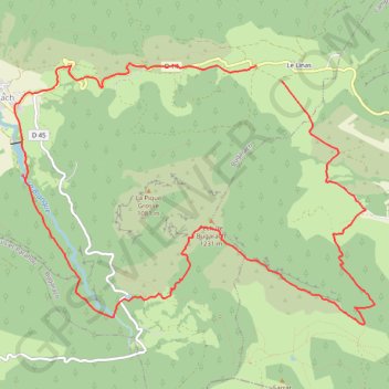 Trace GPS 2016 04 24 - Pech de Bugarach, itinéraire, parcours