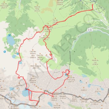 Trace GPS Tour des 3000 luchonnais, itinéraire, parcours