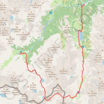 Trace GPS Pont d'Espagne-refuge Wallon, itinéraire, parcours