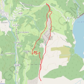 Trace GPS Le Planay-Arêches - La Roche Parstire, itinéraire, parcours