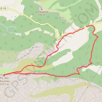Trace GPS Le Pic des Mouches (Montagne Sainte Victoire), itinéraire, parcours